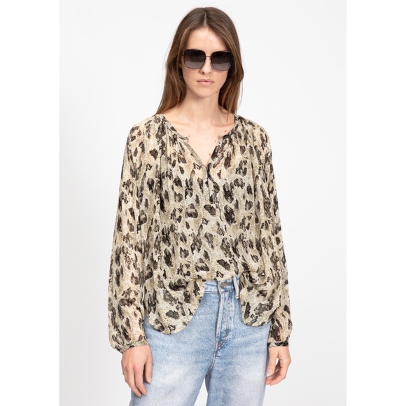 Rag & Bone Yuni Printed Blouse in Green - Picture 2 of 9